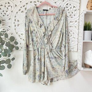 Daytime Dreamer Print Long Sleeve Romper